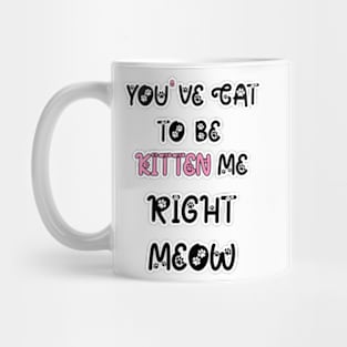 You Have Got To Be Kitten Me, For Cat Lovers, Cat Puns, Animal Puns Mug